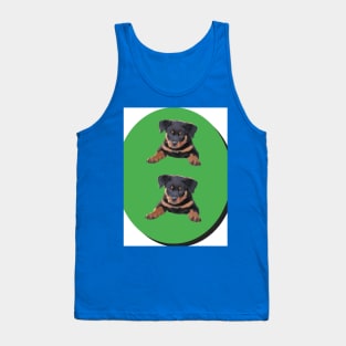 puppies on the green background Tank Top